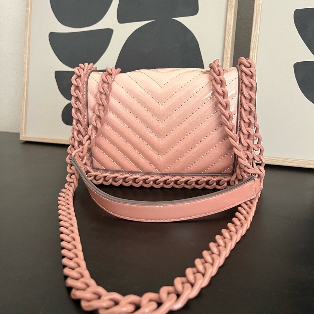 Aldo Blush Pink Ombré Quilted Chain Shoulder Bag